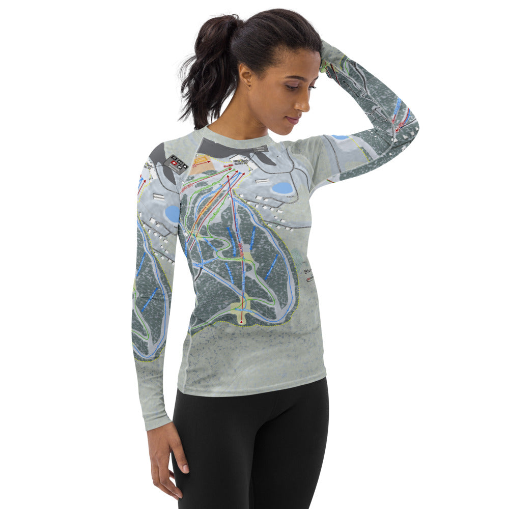 Blue Knob, Pennsylvania Ski Trail Map Women's Base Layer Top - Powderaddicts