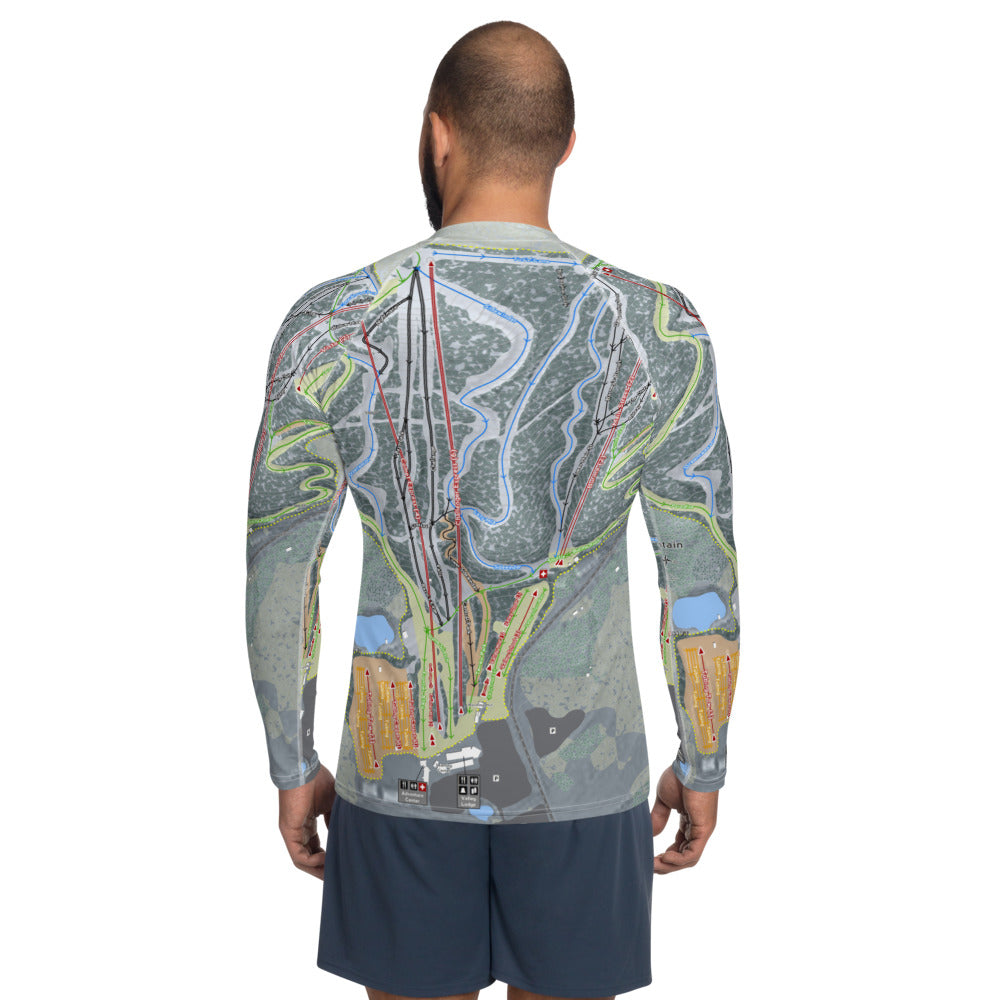 Blue Mountain, Pennsylvania Ski Trail Map Men's Base Layer Top - Powderaddicts