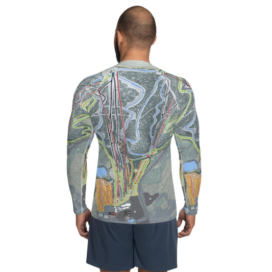 Blue Mountain, Pennsylvania Ski Trail Map Men's Base Layer Top - Powderaddicts