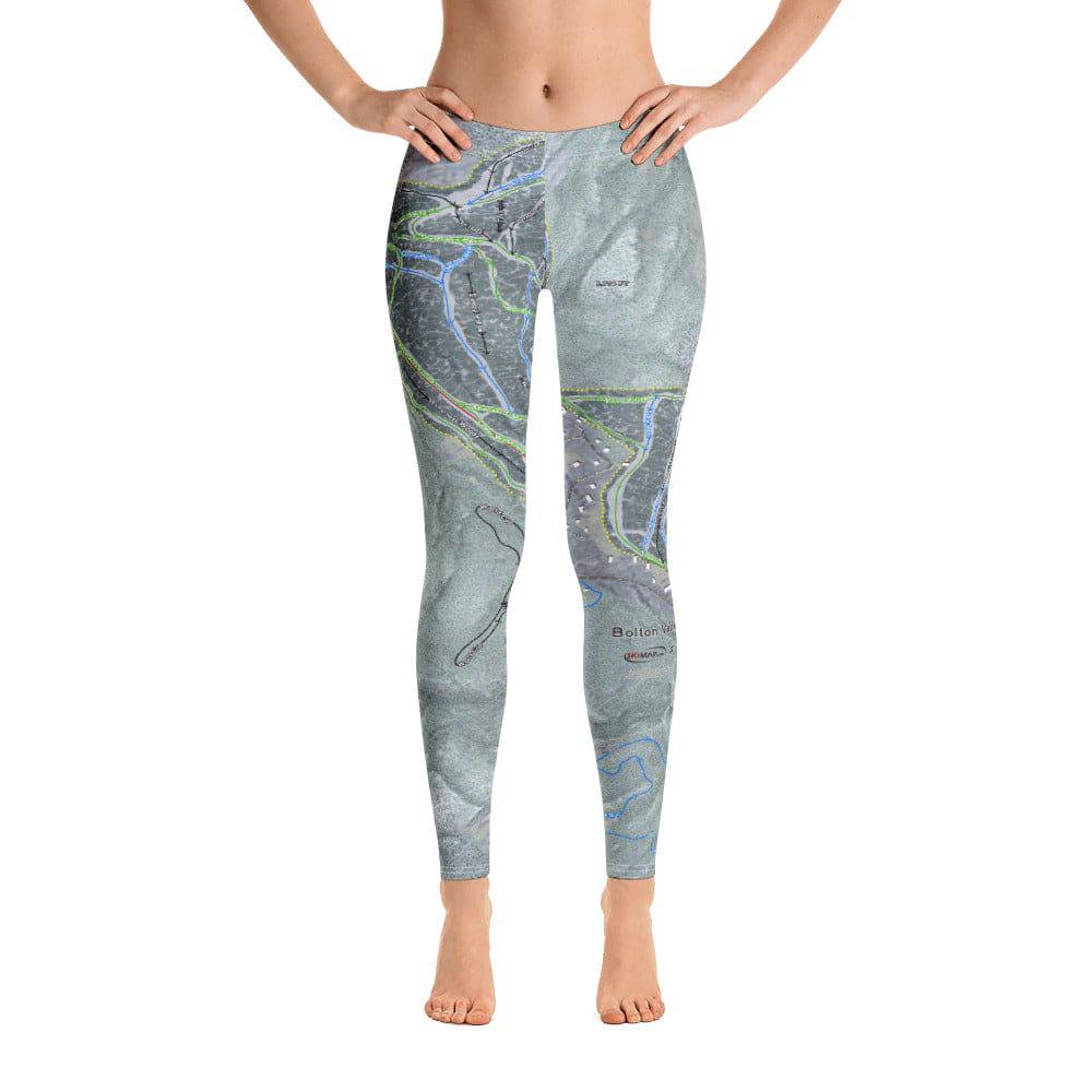 Bolton Valley, Vermont Ski Trail Map Women's Base Layer Bottom - Powderaddicts