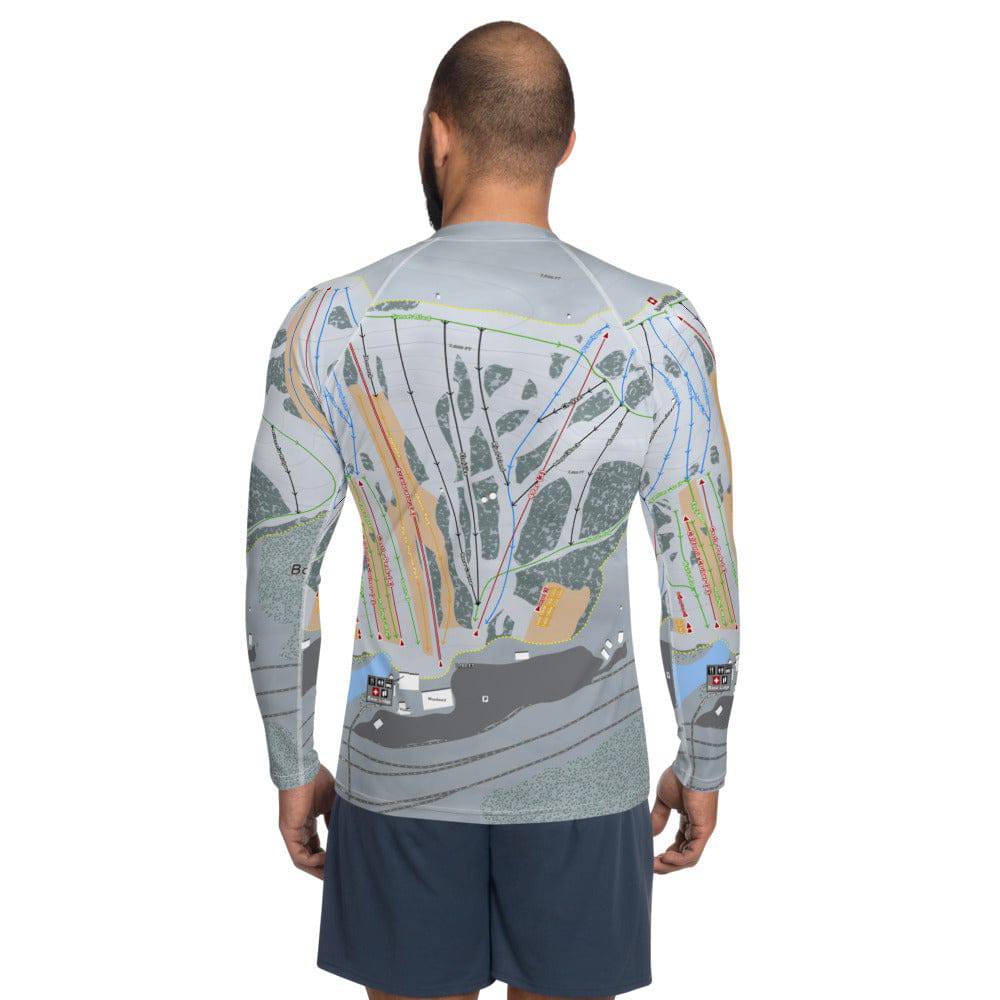 Boreal Mountain, California Ski Trail Map Men's Base Layer Top - Powderaddicts