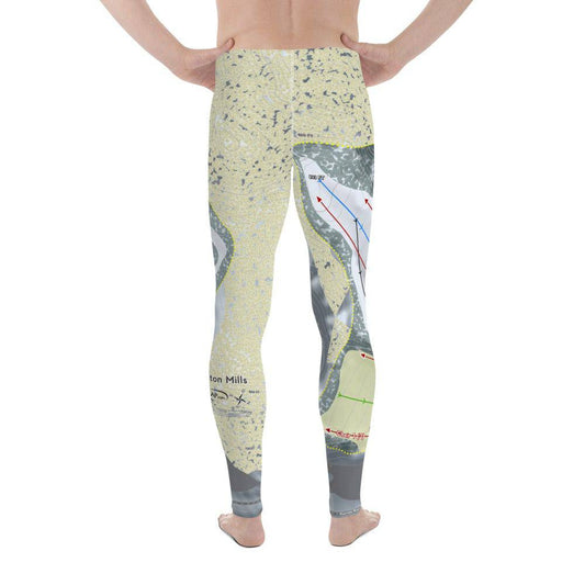 Boston Mills, Ohio Ski Trail Map Men's Base Layer Bottom - Powderaddicts