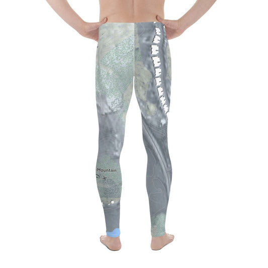 Bousquet, Massachusetts Ski Trail Map Men's Base Layer Bottom - Powderaddicts