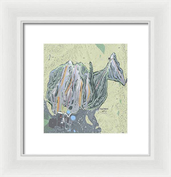 Boyne Highlands Ski Trail Map - Framed Print - Powderaddicts