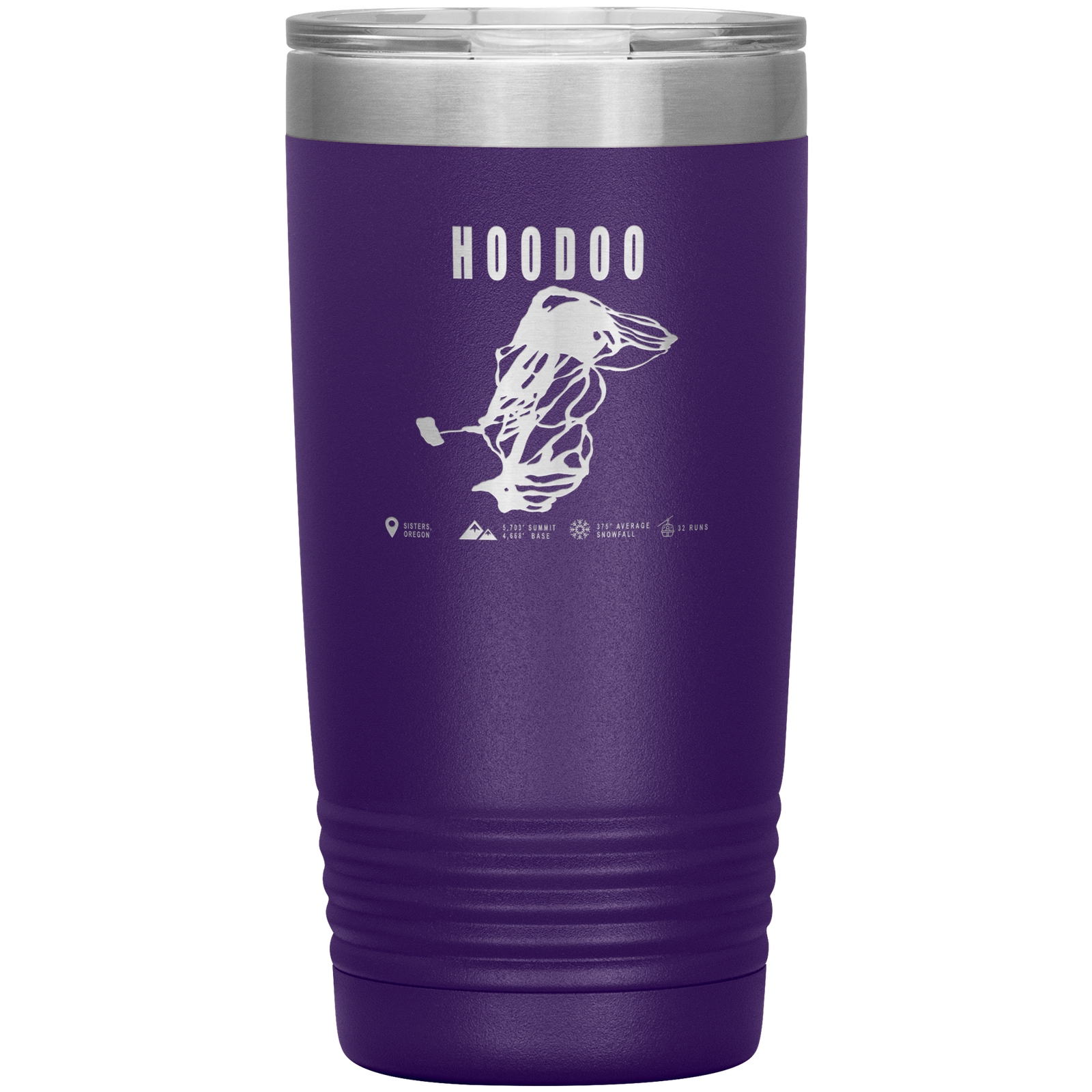 Hoodoo, Oregon Ski Trail Map 20oz Tumbler - Powderaddicts