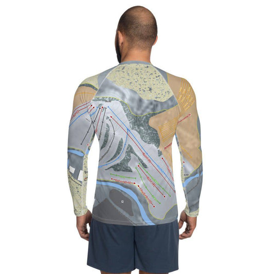 Brandywine, Ohio Ski Trail Map Men's Base Layer Top - Powderaddicts