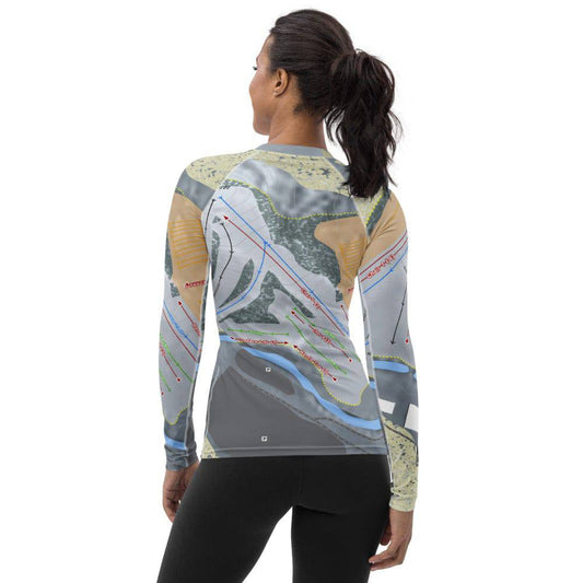 Brandywine, Ohio Ski Trail Map Women's Base Layer Top - Powderaddicts