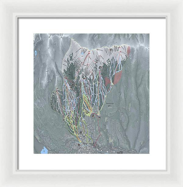 Breckenridge Ski Trail Map - Framed Print - Powderaddicts
