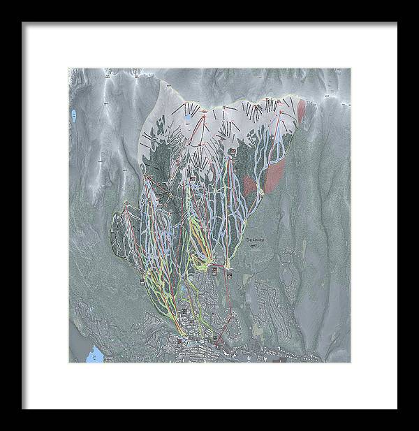 Breckenridge Ski Trail Map - Framed Print - Powderaddicts
