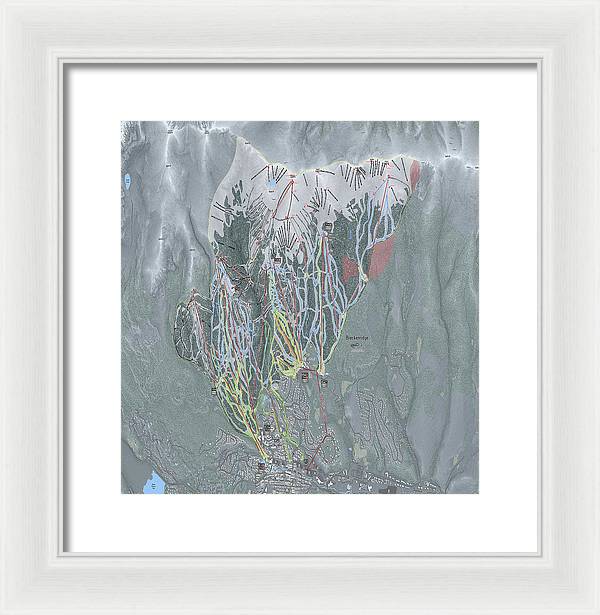 Breckenridge Ski Trail Map - Framed Print - Powderaddicts