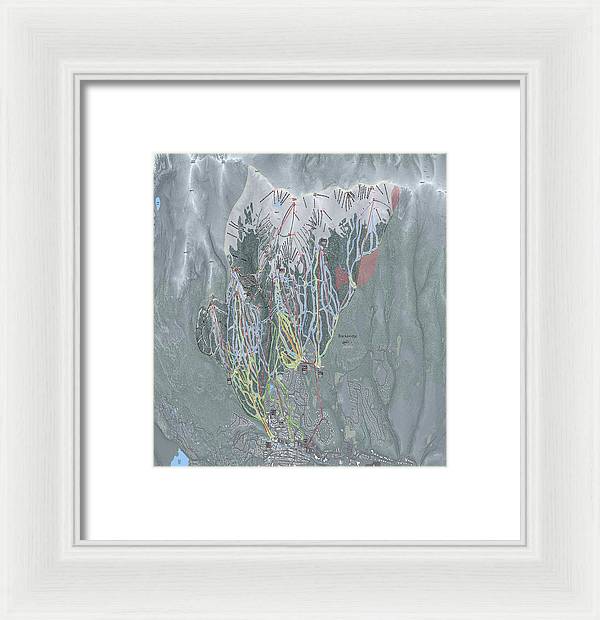Breckenridge Ski Trail Map - Framed Print - Powderaddicts