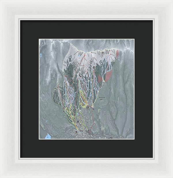 Breckenridge Ski Trail Map - Framed Print - Powderaddicts