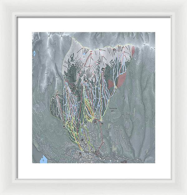 Breckenridge Ski Trail Map - Framed Print - Powderaddicts