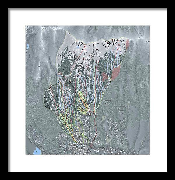 Breckenridge Ski Trail Map - Framed Print - Powderaddicts