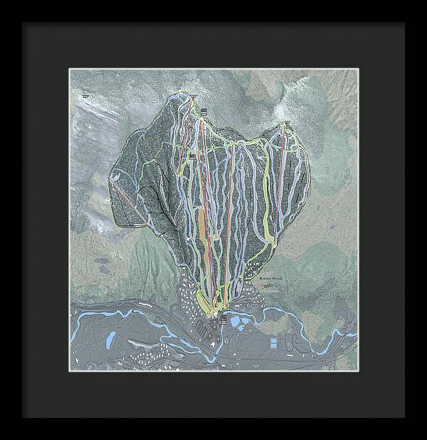 Bretton Woods Ski Trail Map - Framed Print - Powderaddicts