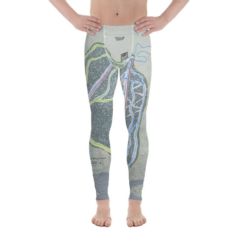 Bristol Mountain, New York Ski Trail Map Men's Base Layer Bottom - Powderaddicts