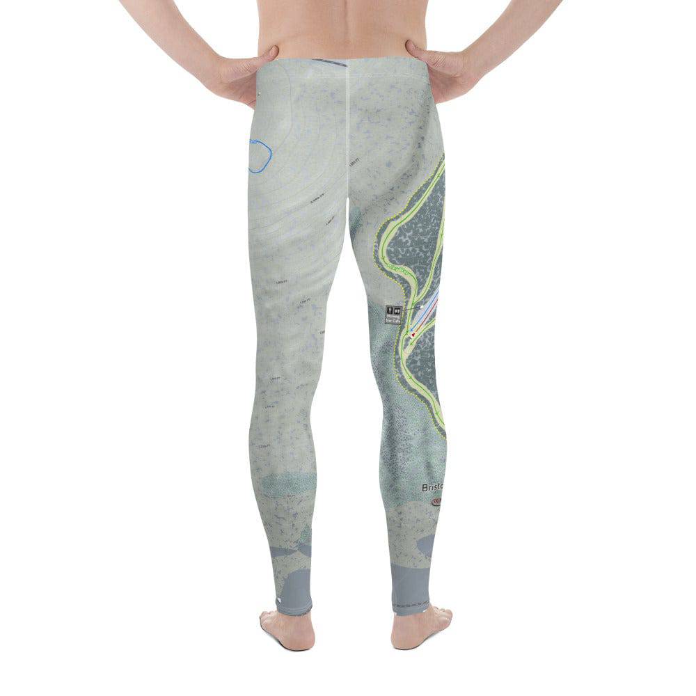 Bristol Mountain, New York Ski Trail Map Men's Base Layer Bottom - Powderaddicts