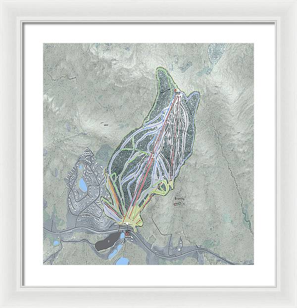 Bromley Ski Trail Map - Framed Print - Powderaddicts