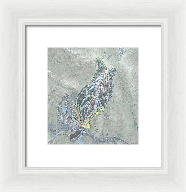 Bromley Ski Trail Map - Framed Print - Powderaddicts