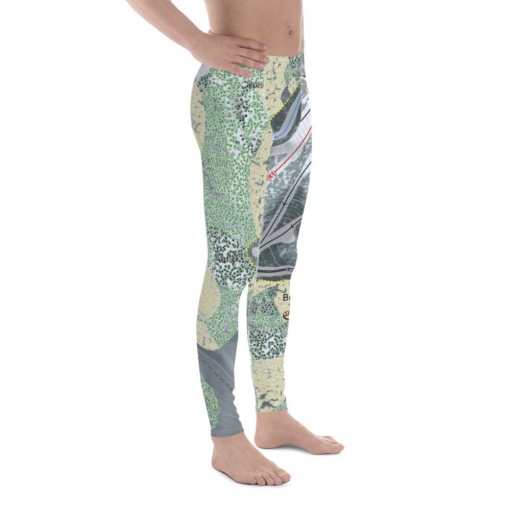 Bruce Mound, Wisconsin Ski Trail Map Men's Base Layer Bottom - Powderaddicts