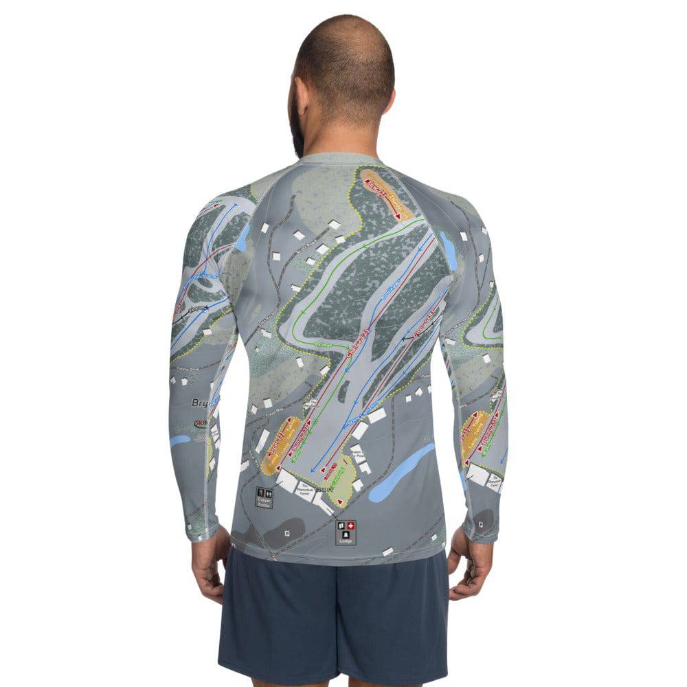 Bryce Resort, Virginia Ski Trail Map Men's Base Layer Top - Powderaddicts