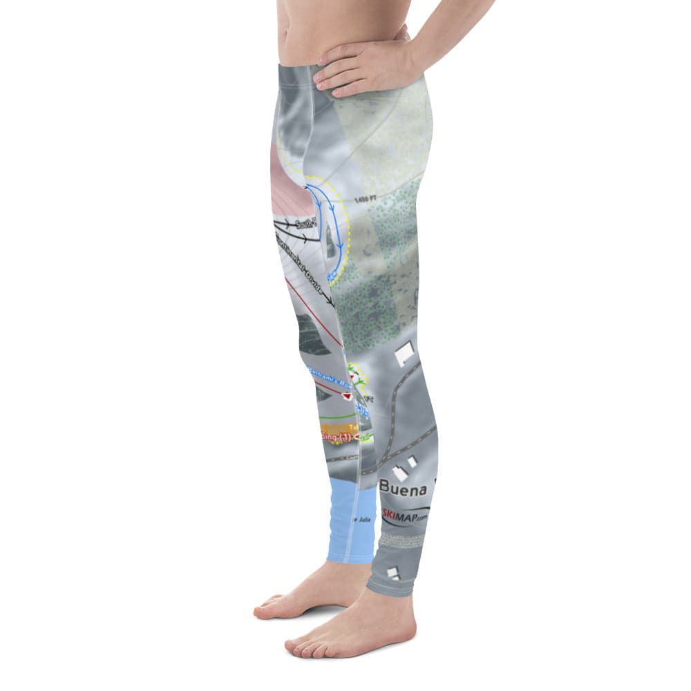 Buena Vista, Minnesota Ski Trail Map Men's Base Layer Bottom - Powderaddicts