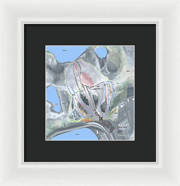 Buena Vista Ski Trail Map - Framed Print - Powderaddicts