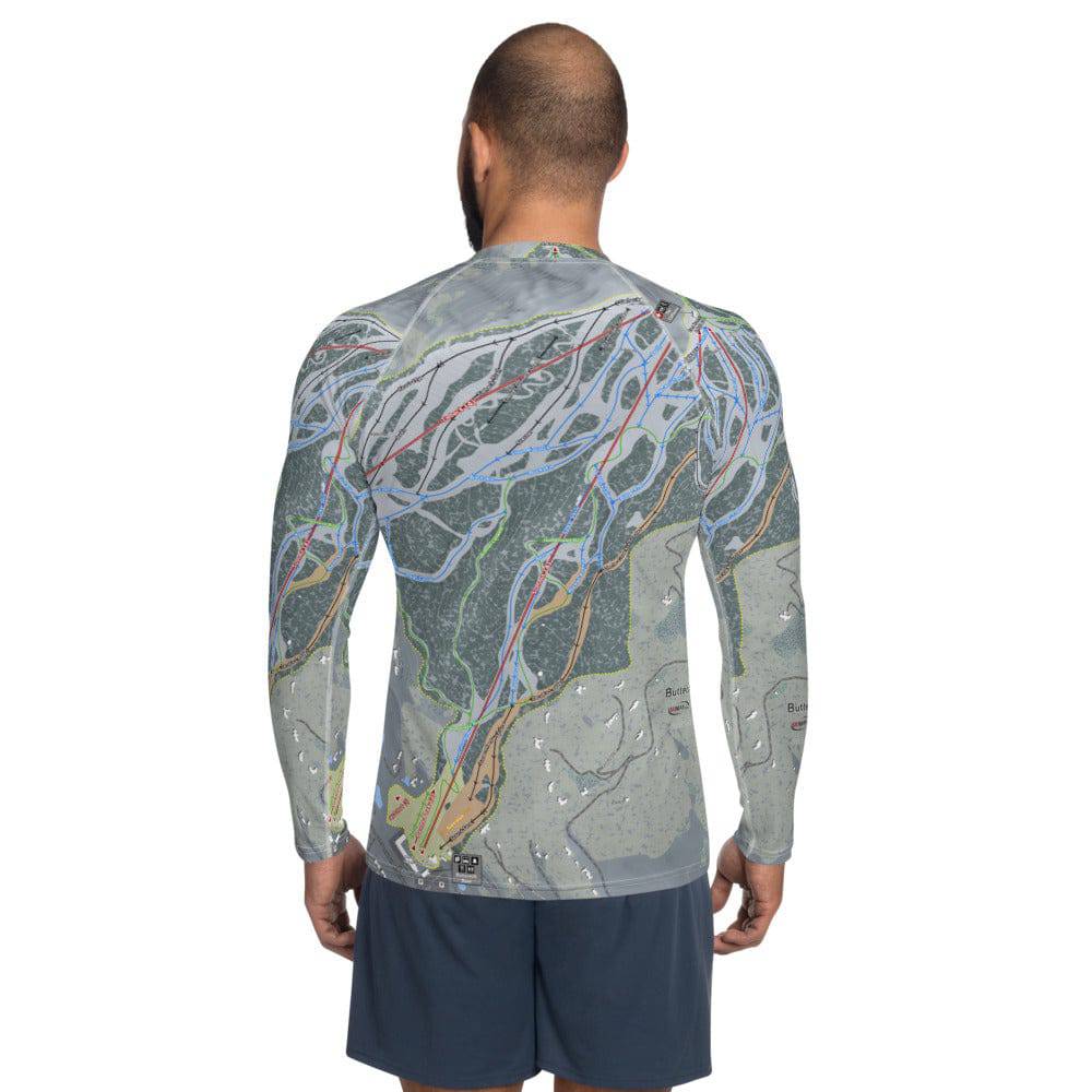 Buttermilk, Colorado Ski Trail Map Men's Base Layer Top - Powderaddicts