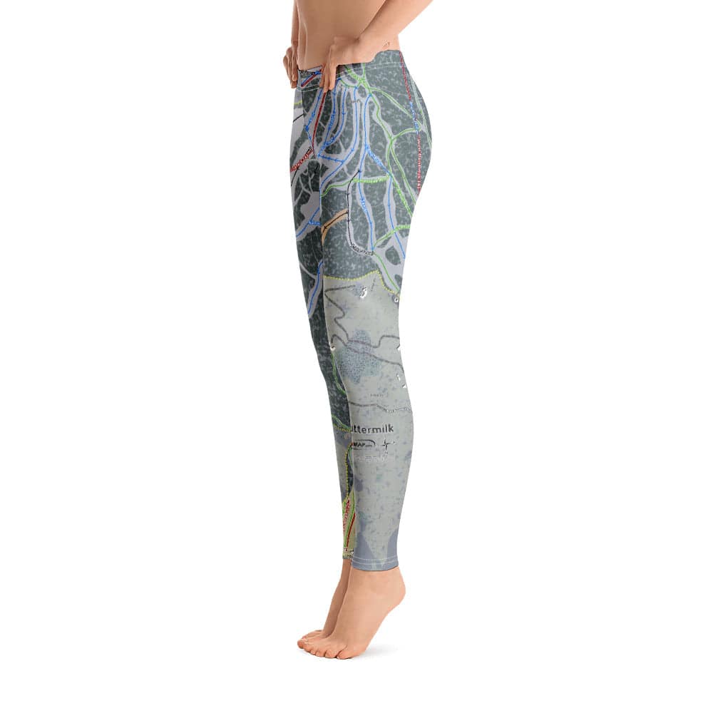 Buttermilk, Colorado Ski Trail Map Women's Base Layer Bottom - Powderaddicts