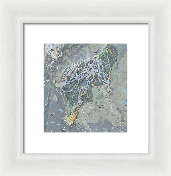 Buttermilk Ski Trail Map - Framed Print - Powderaddicts