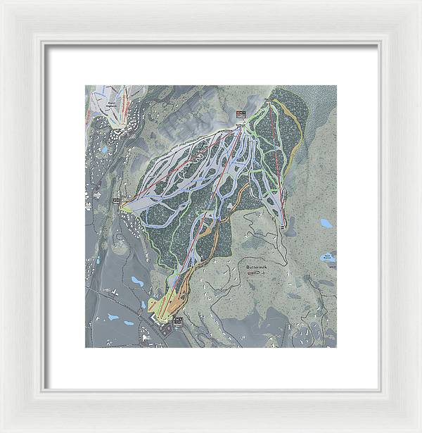 Buttermilk Ski Trail Map - Framed Print - Powderaddicts