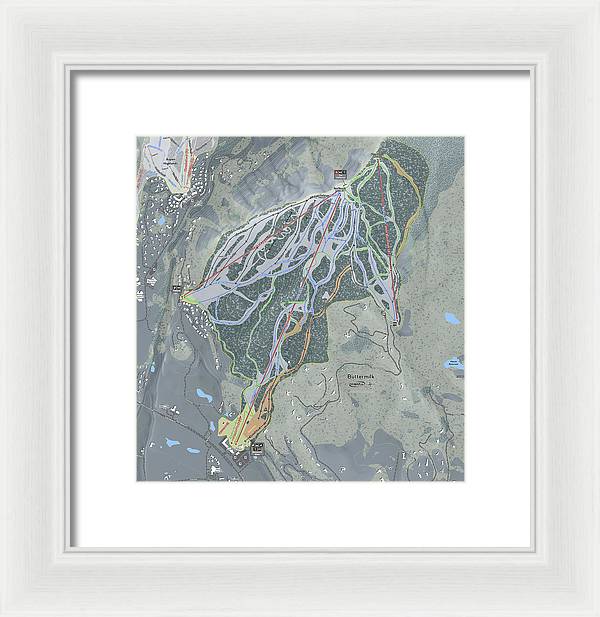Buttermilk Ski Trail Map - Framed Print - Powderaddicts