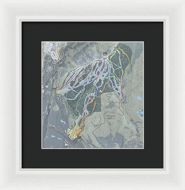 Buttermilk Ski Trail Map - Framed Print - Powderaddicts