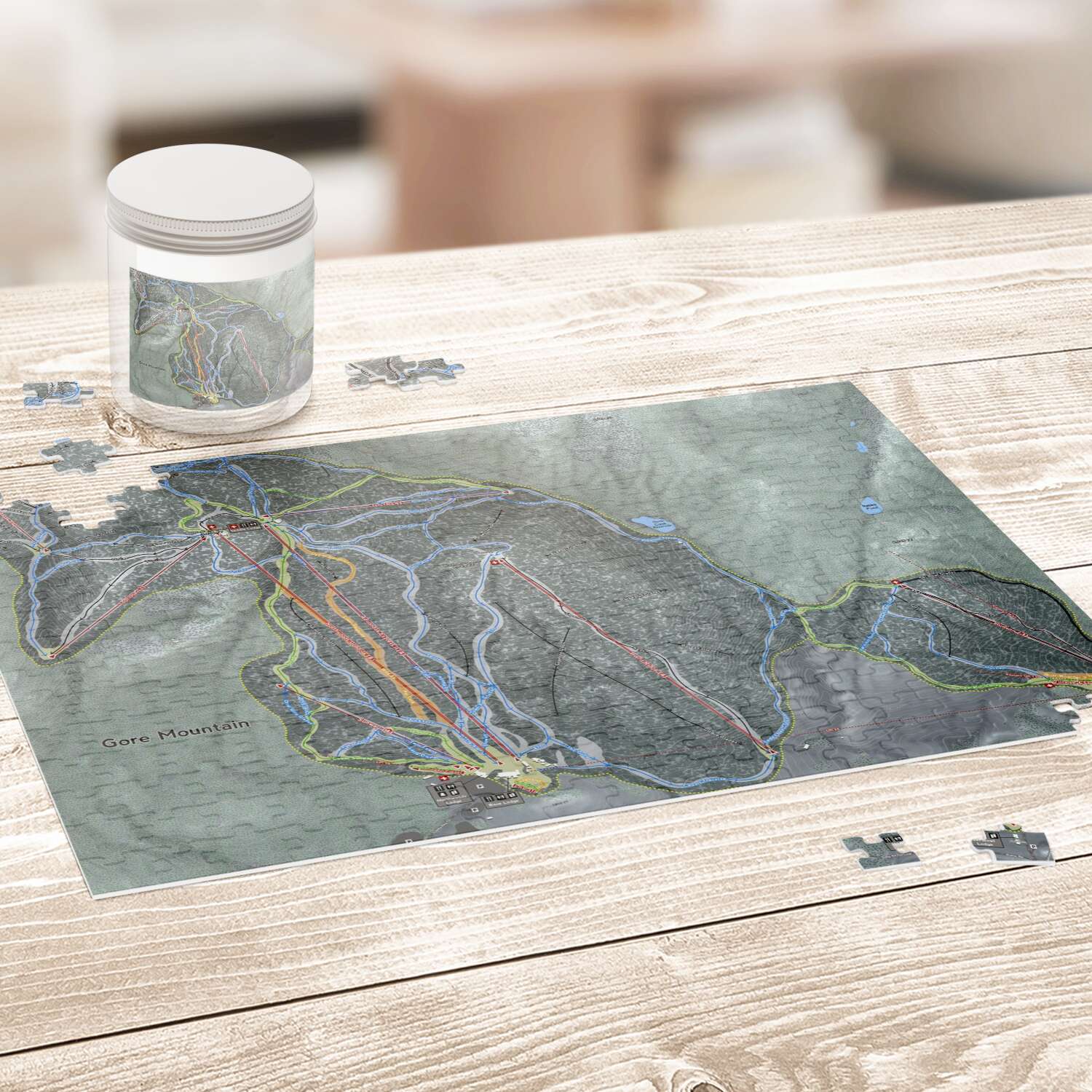 Gore Mountain New York Ski Trail Map Puzzles - Powderaddicts