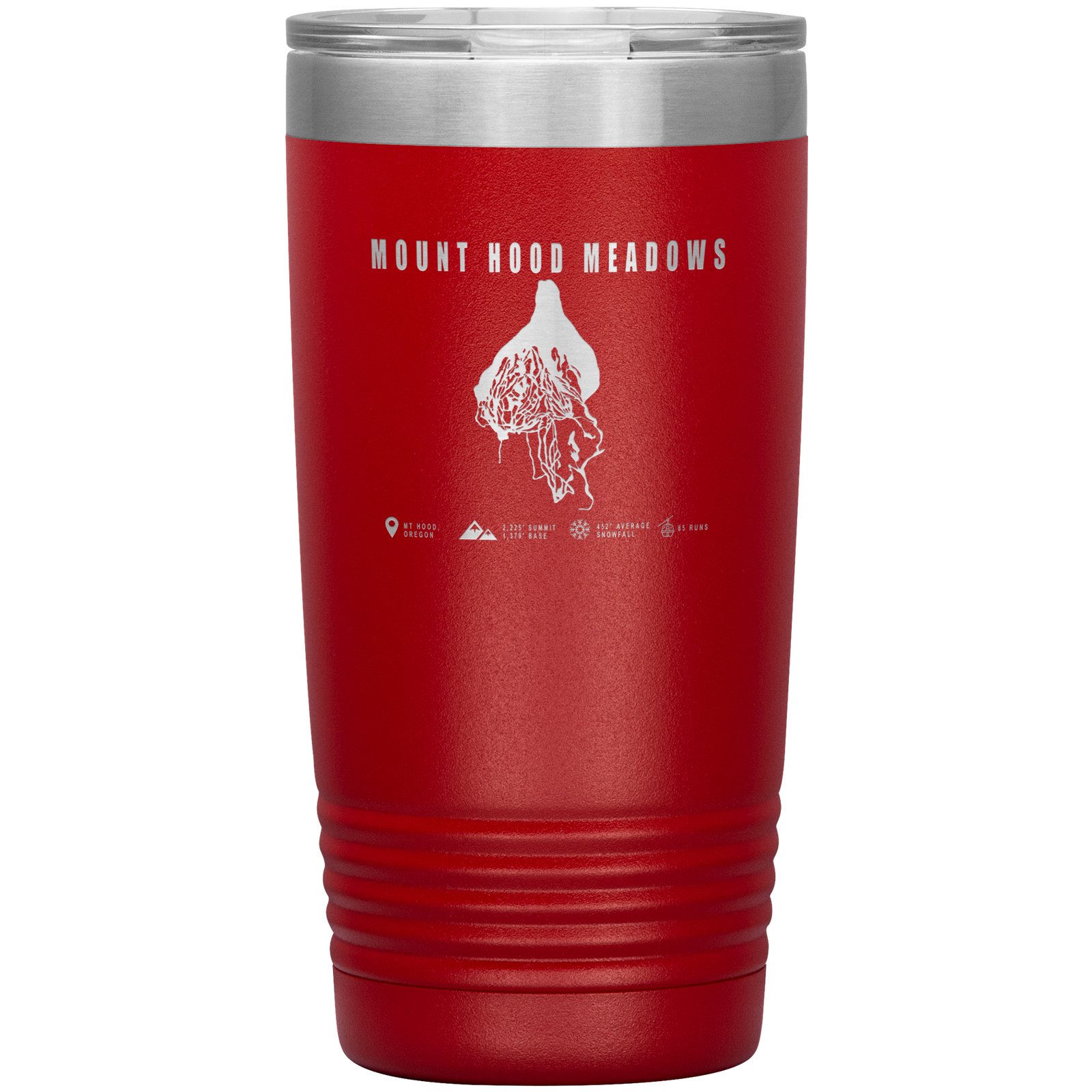 Mount Hood Meadows, Oregon Ski Trail Map 20oz Tumbler - Powderaddicts