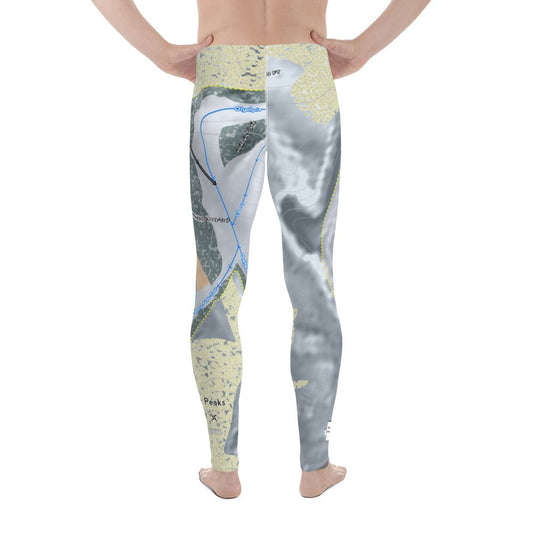 Caberfae Peaks, Michigan Ski Trail Map Men's Base Layer Bottom - Powderaddicts