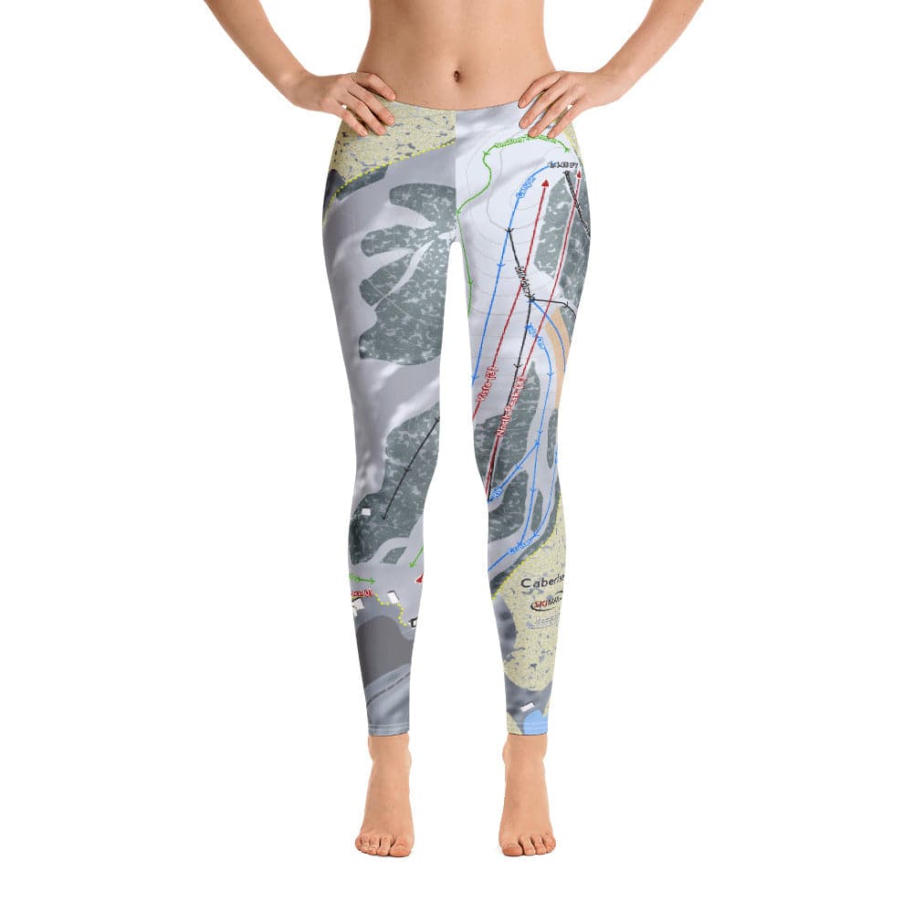 Caberfae Peaks, Michigan Ski Trail Map Women's Base Layer Bottom - Powderaddicts