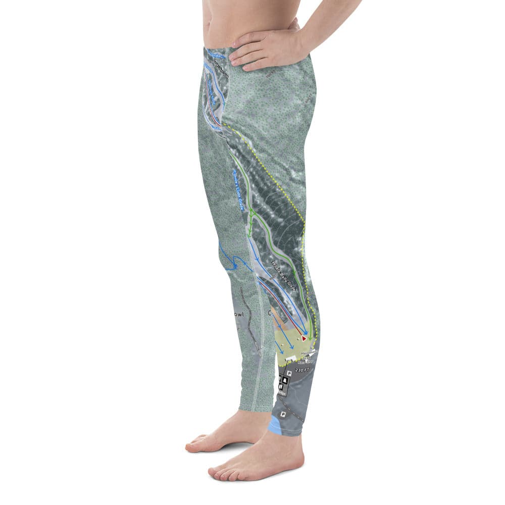 Camden Snow Bowl, Maine Ski Trail Map Men's Base Layer Bottom - Powderaddicts