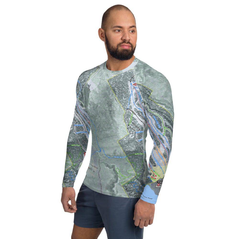 Camden Snow Bowl, Maine Ski Trail Map Men's Base Layer Top - Powderaddicts