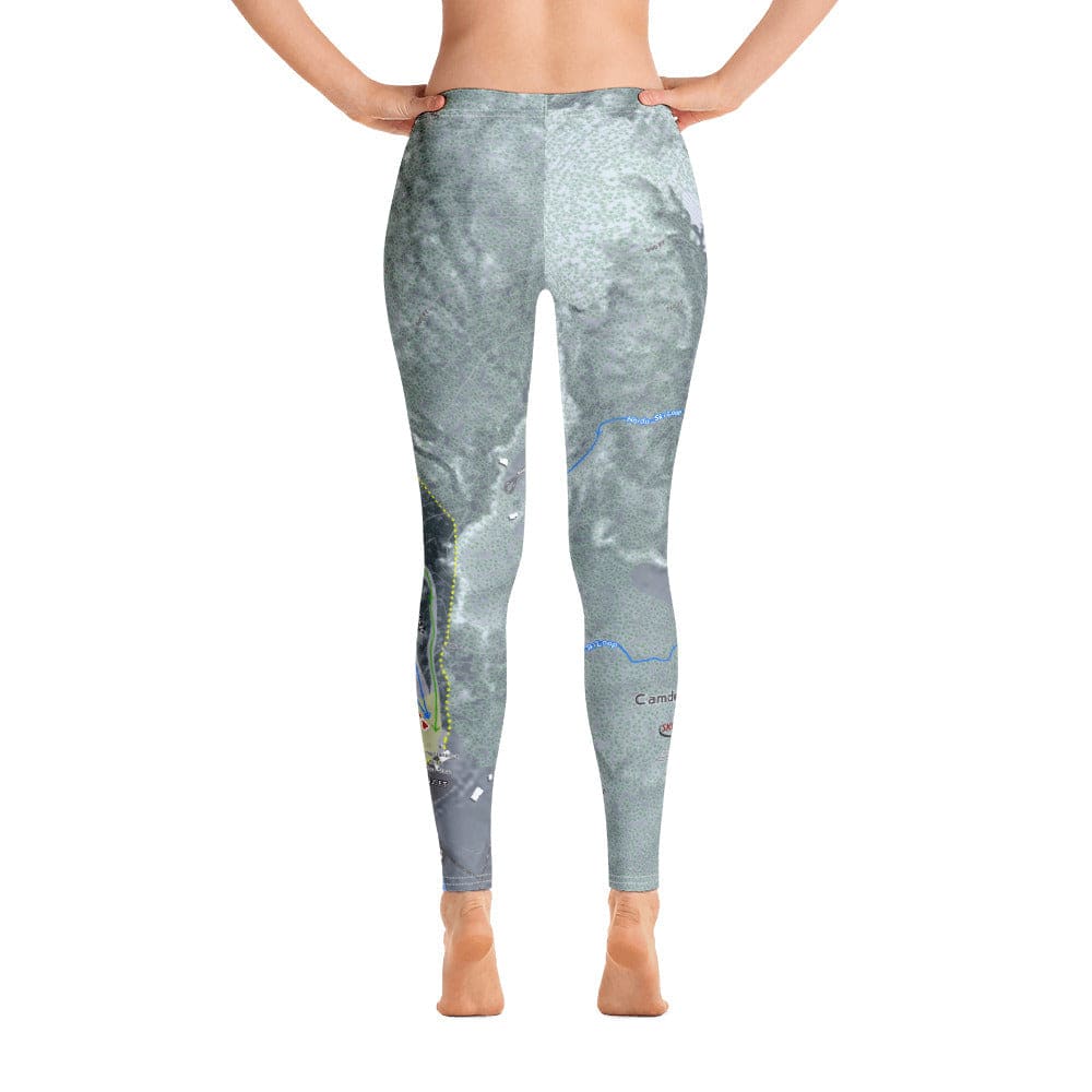 Camden Snow Bowl, Maine Ski Trail Map Women's Base Layer Bottom - Powderaddicts