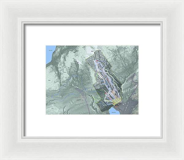 Camden Snow Bowl Ski Trail Map - Framed Print - Powderaddicts