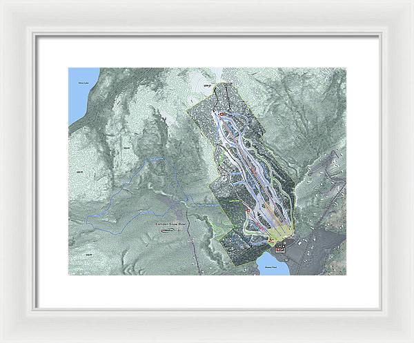 Camden Snow Bowl Ski Trail Map - Framed Print - Powderaddicts