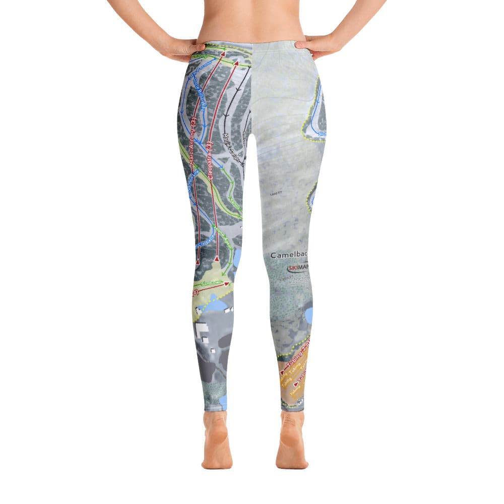 Camelback Mountain, Pennsylvania Ski Trail Map Women's Base Layer Bottom - Powderaddicts