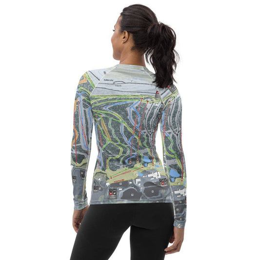 Camelback Mountain, Pennsylvania Ski Trail Map Women's Base Layer Top - Powderaddicts