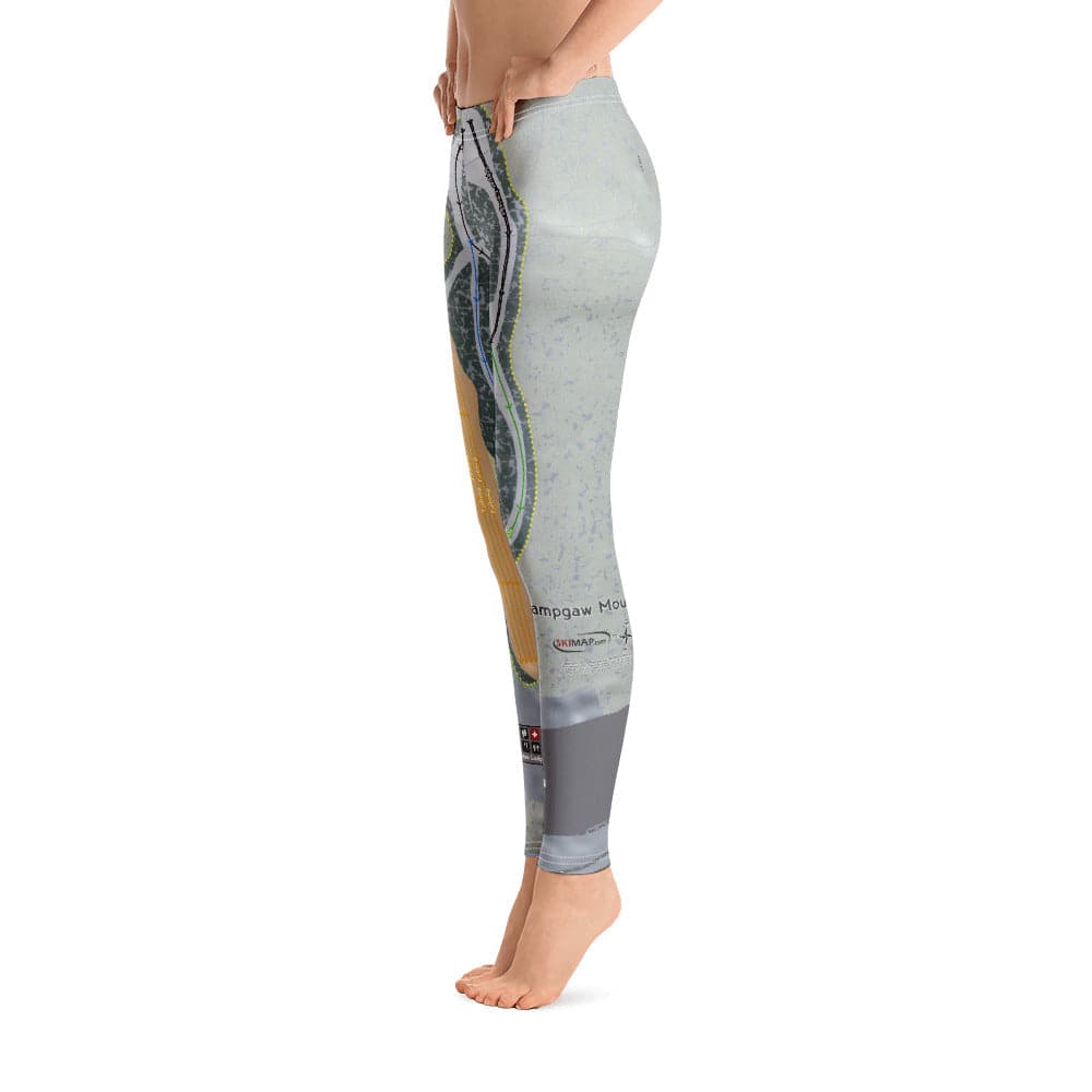 Campgaw Mountain, New Jersey Ski Trail Map Women's Base Layer Bottom - Powderaddicts