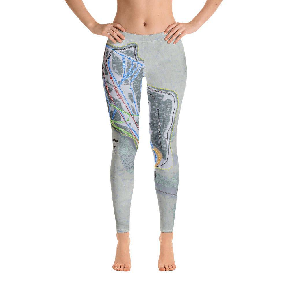 Canaan Valley, West Virginia Ski Trail Map Women's Base Layer Bottom - Powderaddicts