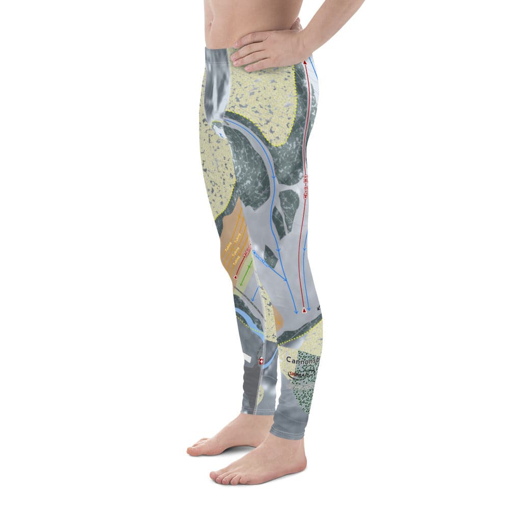 Cannonsburg, Michigan Ski Trail Map Men's Base Layer Bottom - Powderaddicts