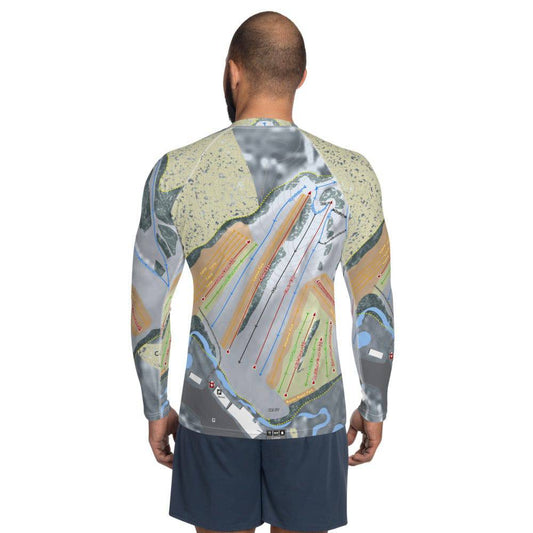 Cannonsburg, Michigan Ski Trail Map Men's Base Layer Top - Powderaddicts
