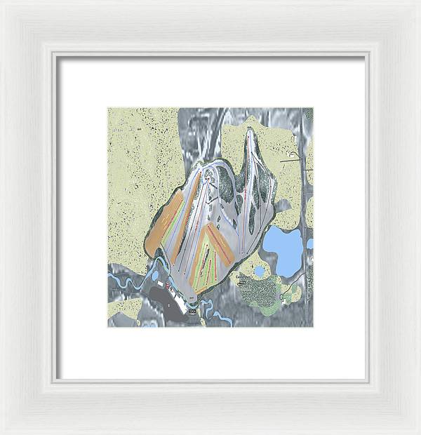 Cannonsburg Ski Trail Map - Framed Print - Powderaddicts