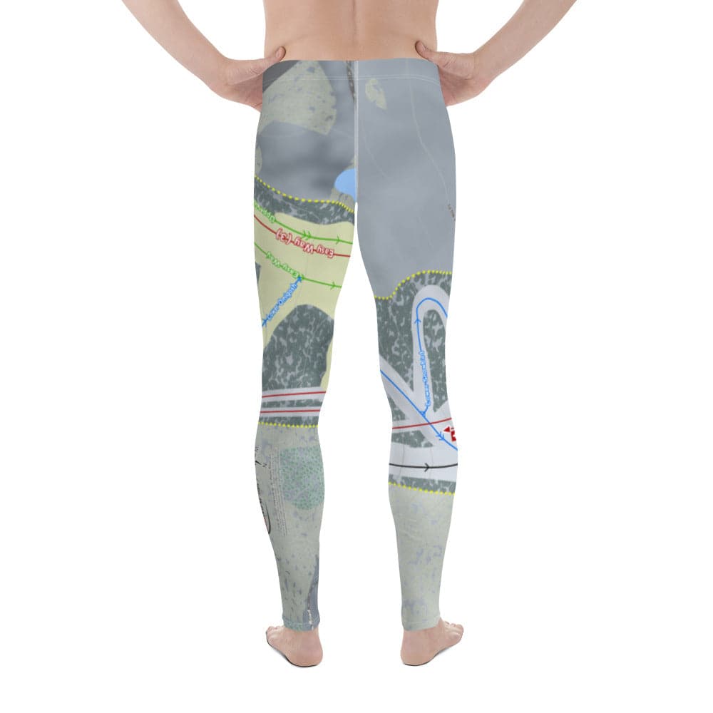 Cataloochee, North Carolina Ski Trail Map Men's Base Layer Bottom - Powderaddicts